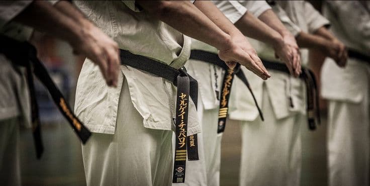 Judo belts background